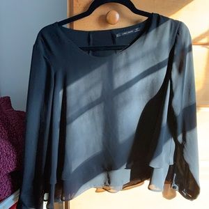 Zara Basic Flutter Top